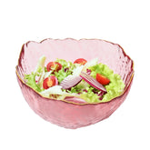 UMAI Borosilicate Glass Salad Bowls (670ml) | Serving Platter | Snack Serving Bowl | Fancy Salad Bowl | Glass Serving Bowls | Decoration Items for Home Decor | Kitty Party Return Gifts | Diwali Gift